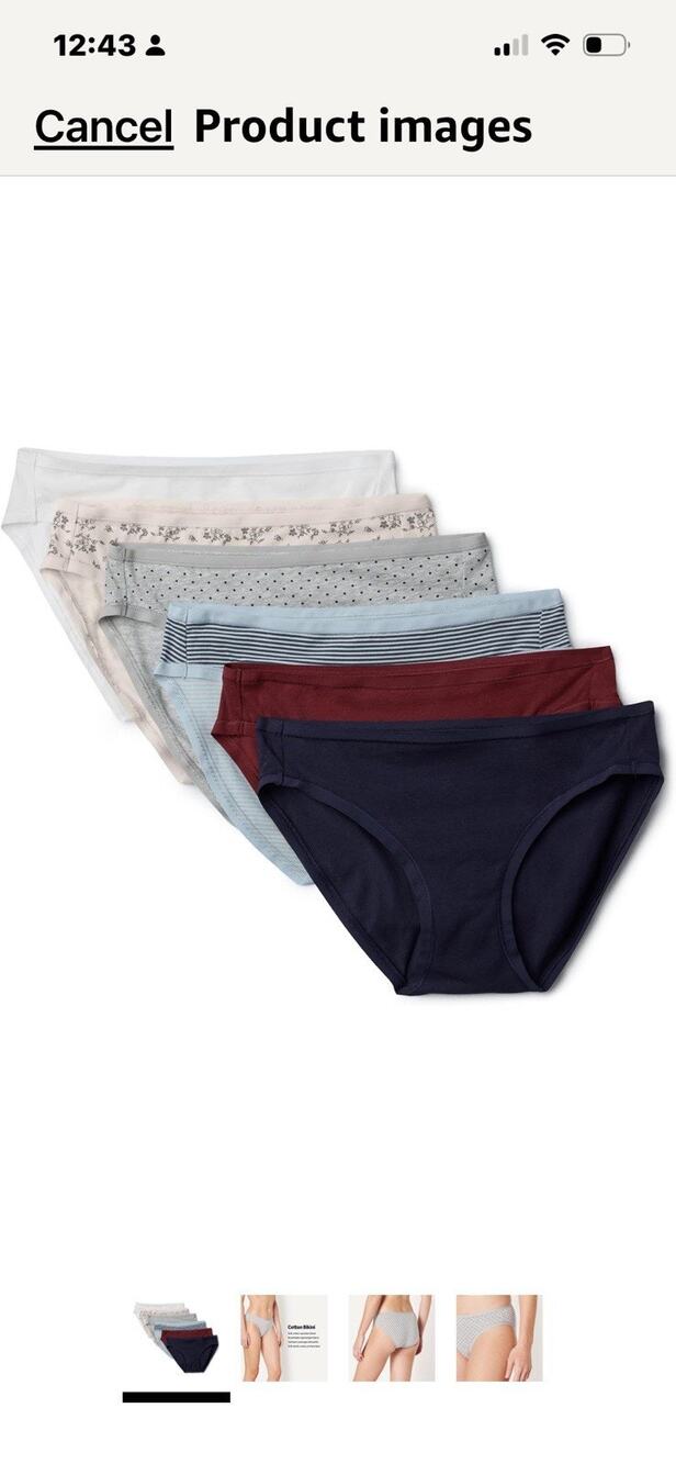 Amazon Essentials 6 PACK Womens Cotton Bikini Brief Underwear Size XL